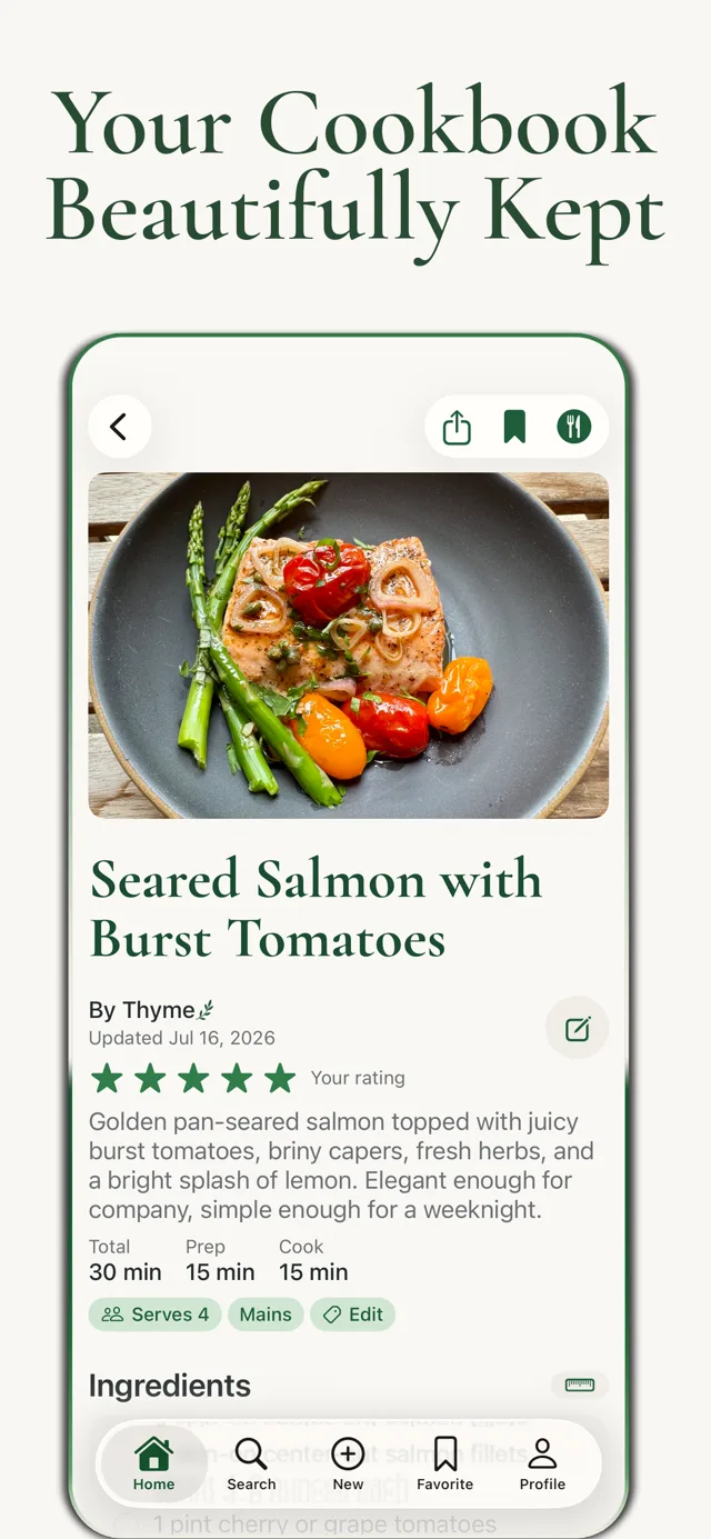 A recipe in Thyme